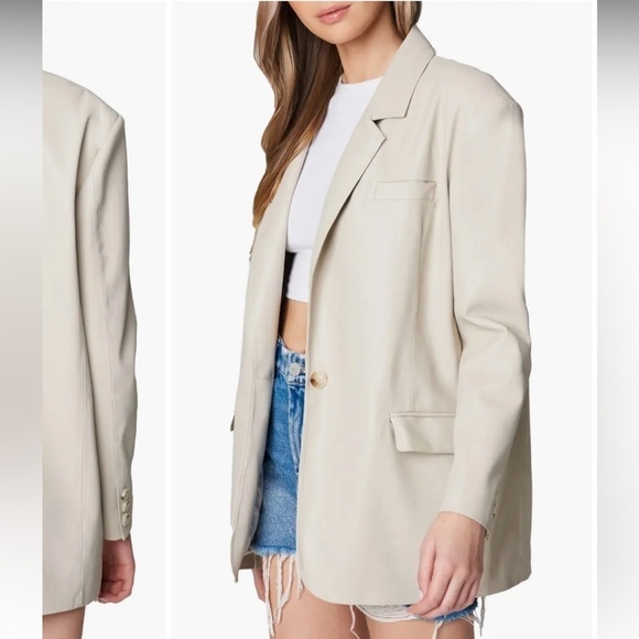 BlankNYC Revolve Bare Essentials Vegan Leather Blazer - Picture 5 of 5